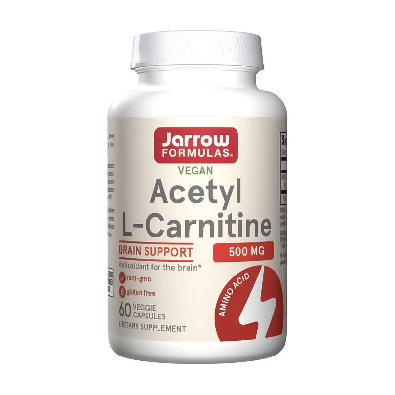 Ацетил L-карнітин Jarrow Formulas Vegan Acetyl L-Carnitine, 500 мг, 60 вегетаріанських капсул